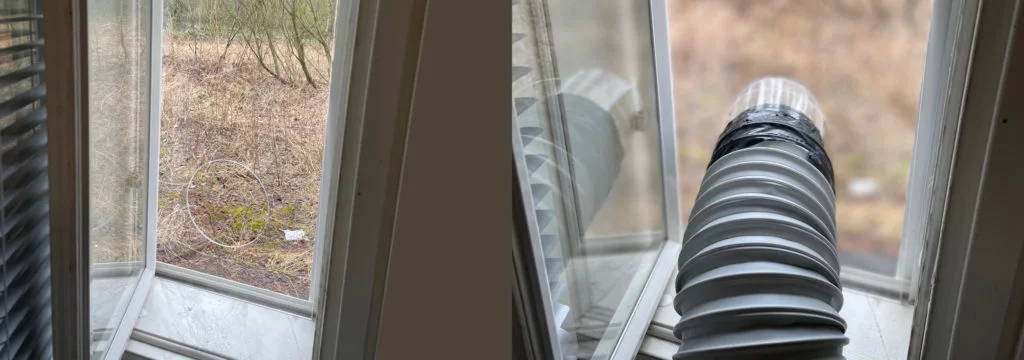 Fensterabdichtung für Klimaanlagen